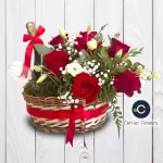 Canasta + 6 Rosas + Champagne + 2 Copas • Día de los Enamorados